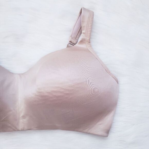 Cacique Tan Satin No Wire Full Coverage Bra 42DD - Picture 3 of 5